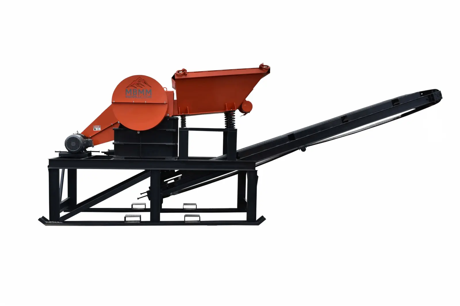 Real integrated portable jaw crusher module with hopper and conveyor